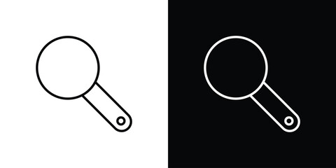 Search icon outline pictogram isolated on white. Vector Icon shape.