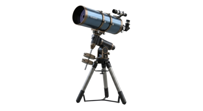 Isolated telescope for astronomy and celestial observation for stargazing hobbyist