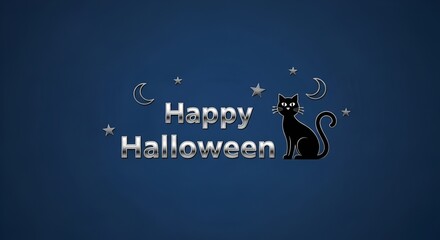 Happy Halloween Background with Spider, Web and Minimal Design