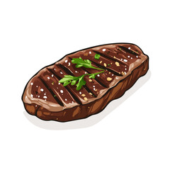 Carne Asada, flat style 2D vector image, isolated on a white background