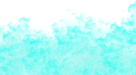 Abstract teal flames dancing in darkness