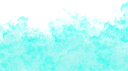 Abstract teal flames dancing in darkness