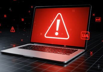 Computer Security Warning Error Alert Concept.