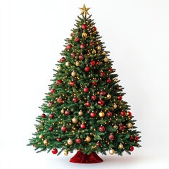 Fototapeta premium Real Christmas tree christmas decorated christmas tree.