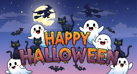 Happy halloween party background