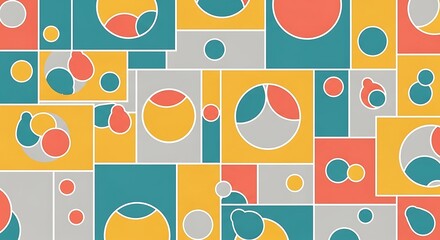 Geometric composition colorful, modern abstract pattern, seamless design