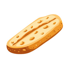 Flat 2D Biscotti illustration, vector graphic in icon style, on white background