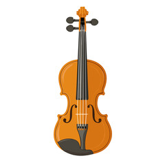 Fototapeta premium 2D flat vector illustration of a Violin Tailpiece Adjuster in icon style, isolated on white background