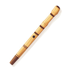 Flat 2D vector illustration of Bassoon Reed, simple icon style on a clean white background.