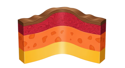 Isolated Human Skin Layers Anatomical Cross Section Visual Representation Science Education