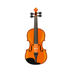 Fototapeta premium Violin Tailpiece Adjuster, flat style 2D vector image, isolated on a white background