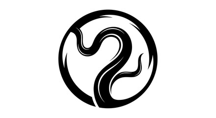 Obraz premium Abstract black and white circular design