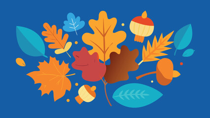 Autumn leaves nature foliage design