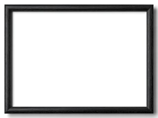 Dark Wooden Picture Frame with Blank White Space for Artwork or Photography Display Perfect for Mockups and Presentations for Creative Professionals and Designers