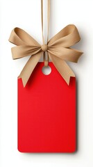 Premium Red Paper Label: Authentic Vintage Sticker Design for Branding and Product Packaging