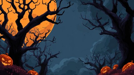 Spooky Halloween Night Scene