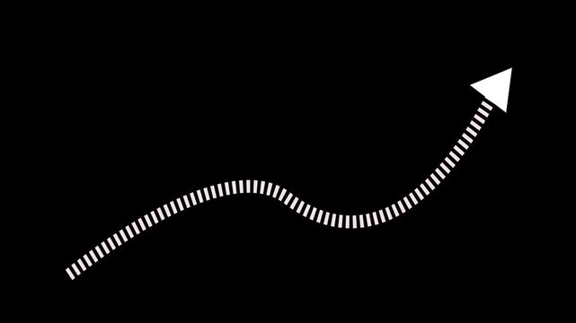 Hand drawn marker Arrows animation on a transparent background, Hand drawn thin arrow graphic animation