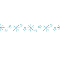 Seamless border. Christmas, New Year. Snowflakes. Watercolor.