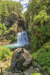 The Reinbach waterfalls in Sand in Taufers