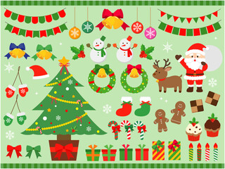 クリスマスのイラストセット