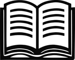Open book icon symbol representing knowledge education literature and learning accessible information digital resource