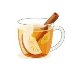 Hot Cider, flat style 2D vector image, isolated on a white background