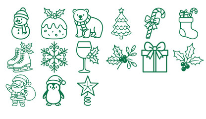 Hand-Drawn Christmas PNG Clipart Bundle