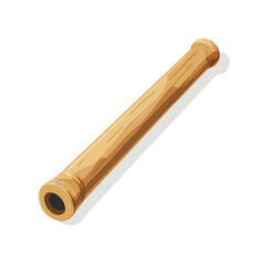 Minimal flat vector of a Flute Headjoint Cork, 2D icon-style illustration on white background