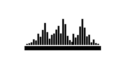 Abstract graphic sound wave illustration isolated white background