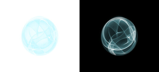 Sphere, orb, neon, futuristic, ai glowing digital PNG sphere. Futuristic PNG Overlay with transparent background for cyber, technology, science, code, abstract design.