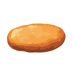 Croquette, flat style 2D vector image, isolated on a white background