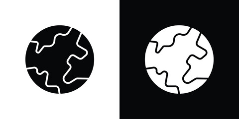 World icons set. vector icons designed in filled style