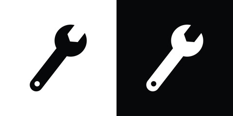 Wrench icons set. vector icons designed in filled style