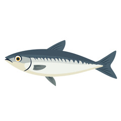 Minimal 2D vector illustration of Herring in flat icon style on a plain white background.