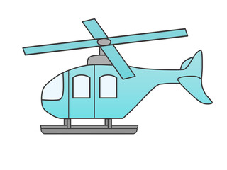 Blue helicopter clip art design