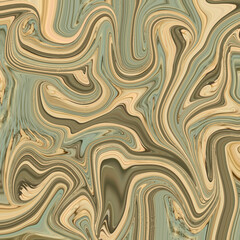 Obraz premium Abstract beige and green swirl pattern with fluid motion, perfect for backgrounds or artistic design projects. Golden keywords: abstract, swirl, art, texture, pattern.