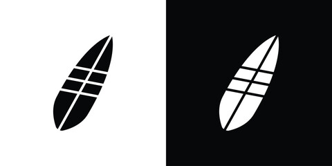 Surfing icons set. vector icons designed in filled style