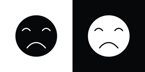 Fototapeta premium Sad icons set. vector icons designed in filled style