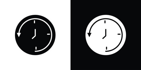 Past time icons set. vector icons designed in filled style