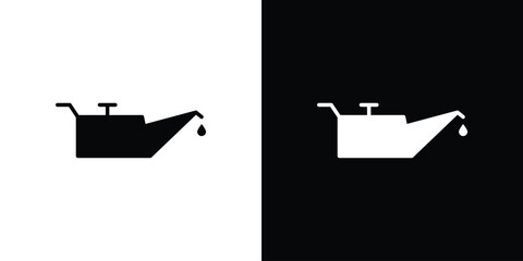 Oil can icons set. vector icons designed in filled style