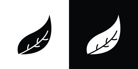 Leaf icons set. vector icons designed in filled style