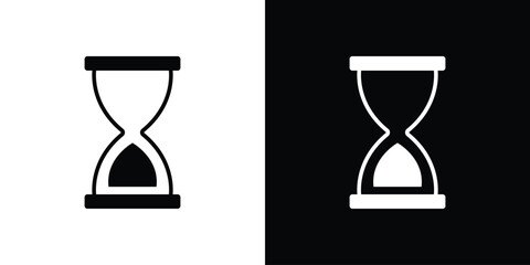 Hourglass end icons set. vector icons designed in filled style