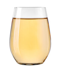 Glass of orange juice on transparent background