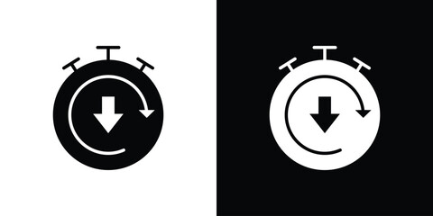 Down time icons set. vector icons designed in filled style