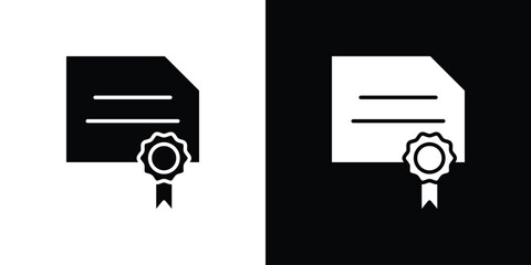 Diploma icons set. vector icons designed in filled style