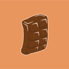 illustration of chocolate bar, dark chocolate, chocolate snack, sweet chocolate