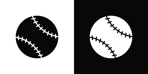 Baseball icons set. vector icons designed in filled style