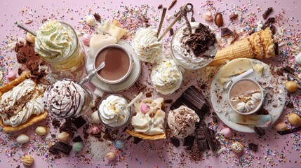 Indulgent Dessert Spread - A Sweet Feast for the Senses.