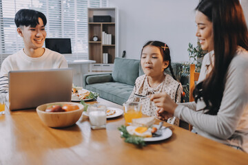 Family spends their free time together