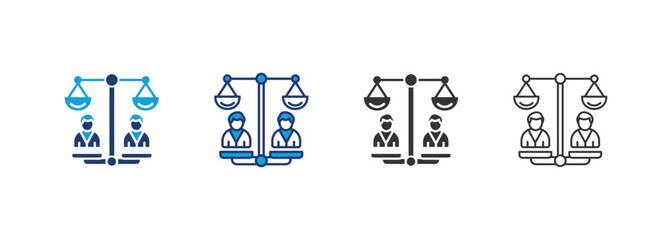 Human Rights Icon Set Multiple Style Collection